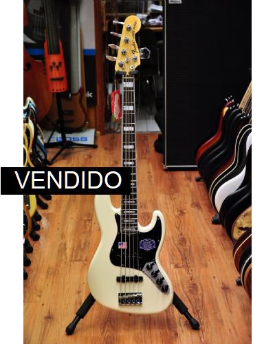 Fender American Deluxe Jazz Bass V Olympic White RW